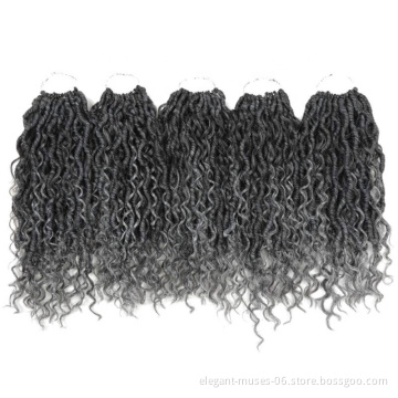 Faux Locs Crochet Braid Ombre Synthetic Hair Extensions River Locs Crochet Goddess Faux Locs Braids Hair